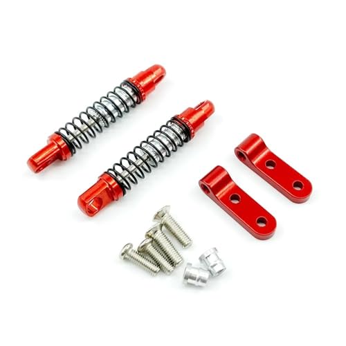 tKLNvZ D12 D42 Metall Vorne Hinten Stoßdämpfer Dämpfer mit Halterung Festen Sitz RC Auto Upgrades Teile Zubehör(2pcs Rear Red) von tKLNvZ