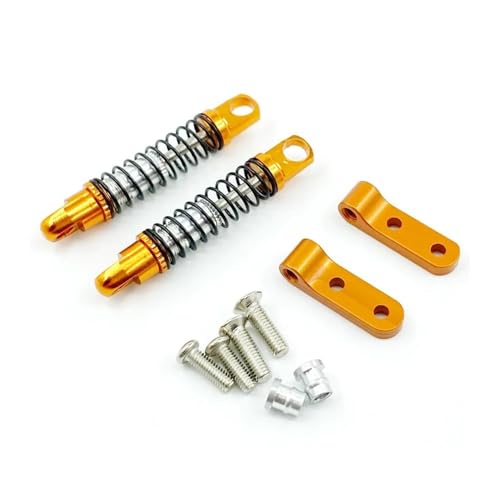 tKLNvZ D12 D42 Metall Vorne Hinten Stoßdämpfer Dämpfer mit Halterung Festen Sitz RC Auto Upgrades Teile Zubehör(2pcs Rear Yellow) von tKLNvZ