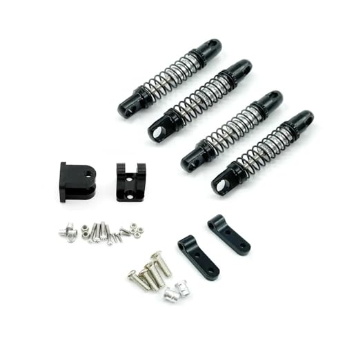tKLNvZ D12 D42 Metall Vorne Hinten Stoßdämpfer Dämpfer mit Halterung Festen Sitz RC Auto Upgrades Teile Zubehör(4pcs Black) von tKLNvZ