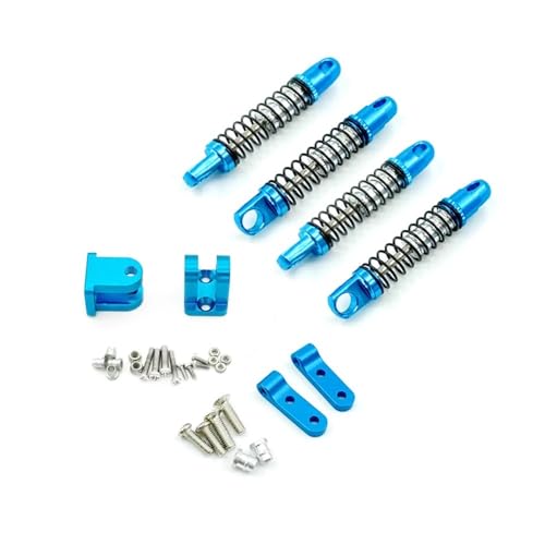 tKLNvZ D12 D42 Metall Vorne Hinten Stoßdämpfer Dämpfer mit Halterung Festen Sitz RC Auto Upgrades Teile Zubehör(4pcs Blue) von tKLNvZ