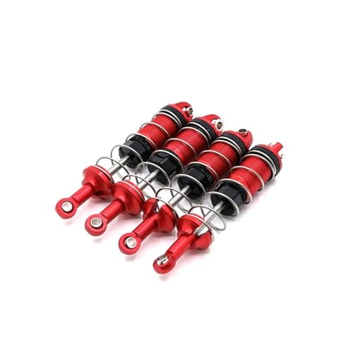 tKLNvZ H16 16207 16208 16209 16210 4 stücke Metall Vorne und Hinten Stoßdämpfer 1/16 RC Auto Upgrades Teile Zubehör(Red) von tKLNvZ
