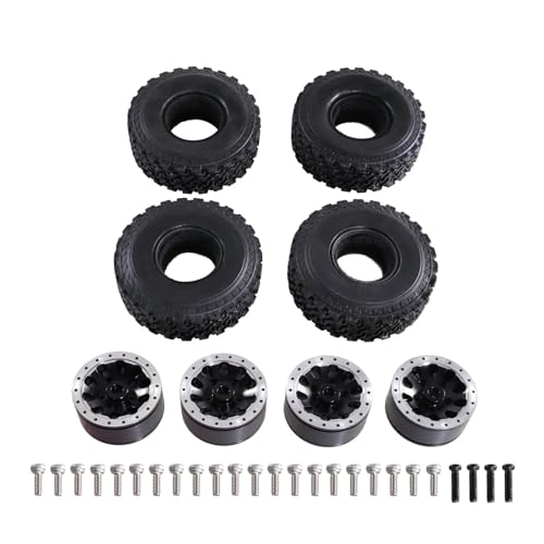 tKLNvZ Kompatibel mit 1/12 MN82 LC79 MN78 D90 D91 D96 99S 1/16 Full Range RC-Teile Metall Six Drive Clip Reifen Hub Reifen(Black) von tKLNvZ