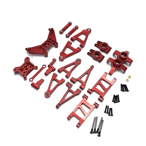 tKLNvZ Kompatibel mit 1/14 RC 14301 14302 14301 Auto Metall Seering Montage Lenkung Block Hinten Naben etc. Upgrades Teile Zubehör(Red) von tKLNvZ