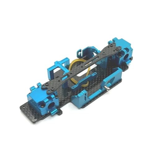 tKLNvZ Kompatibel mit 1/28 284131 k979 k989 k999 RC Autoteile Metall-Upgrade Modifiziertes Getriebe Chassisteile Radstand 98mm 102mm(Blue) von tKLNvZ