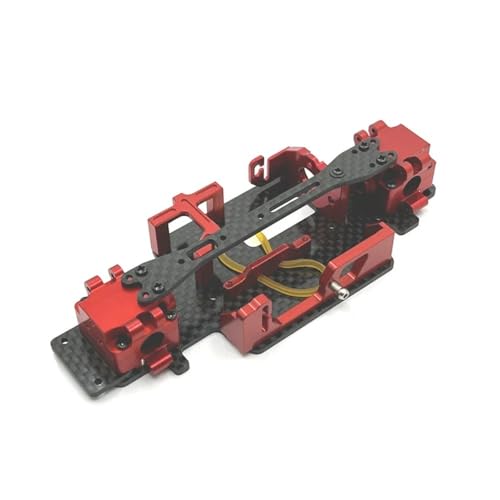 tKLNvZ Kompatibel mit 1/28 284131 k979 k989 k999 RC Autoteile Metall-Upgrade Modifiziertes Getriebe Chassisteile Radstand 98mm 102mm(Red) von tKLNvZ