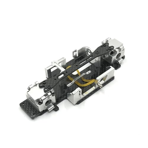 tKLNvZ Kompatibel mit 1/28 284131 k979 k989 k999 RC Autoteile Metall-Upgrade Modifiziertes Getriebe Chassisteile Radstand 98mm 102mm(Silver) von tKLNvZ