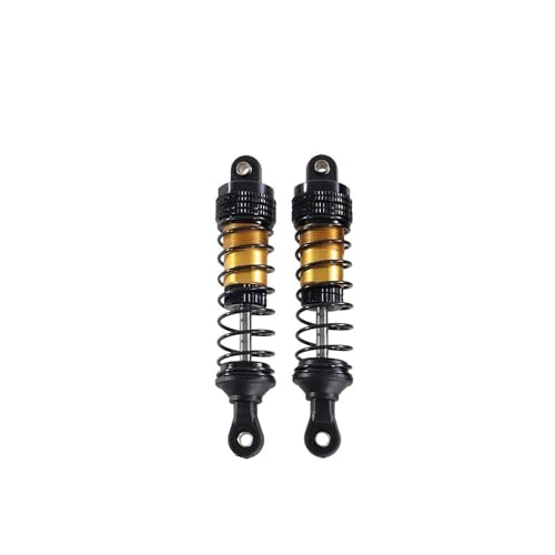 tKLNvZ Kompatibel mit 144001-02 144010 124007 124008 124016 124018 124019 Metall-Stoßdämpfer-Öldämpfer RC-Car-Upgrade-Teilezubehör(Golden Rear) von tKLNvZ