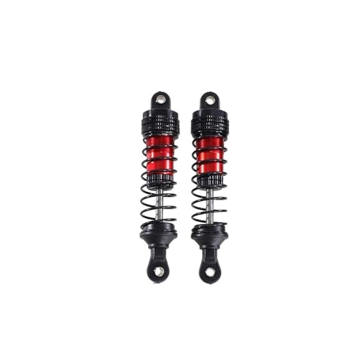 tKLNvZ Kompatibel mit 144001-02 144010 124007 124008 124016 124018 124019 Metall-Stoßdämpfer-Öldämpfer RC-Car-Upgrade-Teilezubehör(Red Rear) von tKLNvZ