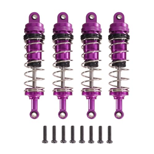 tKLNvZ Kompatibel mit 144001 144002 144010 124019 124017 RC Car Metall-Upgrade-Teile Ölstoßdämpfer Einstellbarer Absorber(Purple) von tKLNvZ