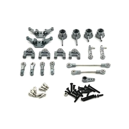 tKLNvZ Kompatibel mit 284161 284010 284131 K989 k979 K969 P929 P939Metal Upgrade Teile Kit Lenkung Tasse 1/28 RC Auto Upgrade Zubehör Set(Grey) von tKLNvZ