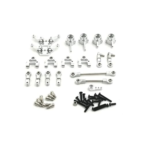 tKLNvZ Kompatibel mit 284161 284010 284131 K989 k979 K969 P929 P939Metal Upgrade Teile Kit Lenkung Tasse 1/28 RC Auto Upgrade Zubehör Set(Silver) von tKLNvZ