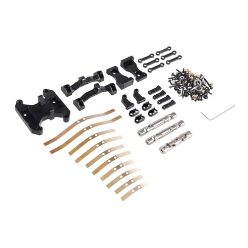 tKLNvZ Kompatibel mit B16 B36 1/16 RC-Auto, Metall-Balance-Chassis-Board, Wippe, Federplatte, Antriebswelle, Upgrade-Teile, modifiziertes Zubehör(Black) von tKLNvZ