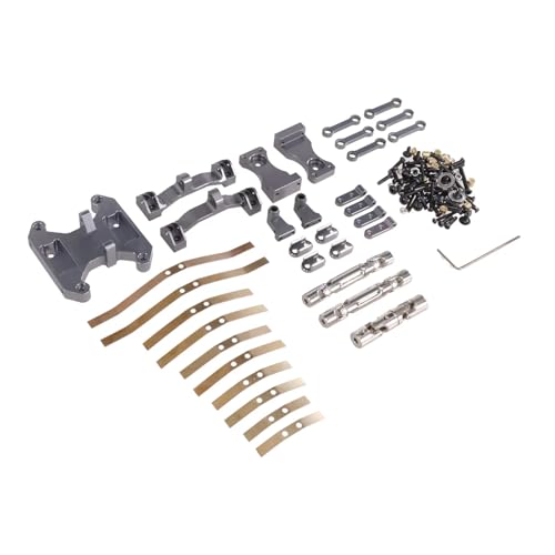 tKLNvZ Kompatibel mit B16 B36 1/16 RC-Auto, Metall-Balance-Chassis-Board, Wippe, Federplatte, Antriebswelle, Upgrade-Teile, modifiziertes Zubehör(Titanium) von tKLNvZ