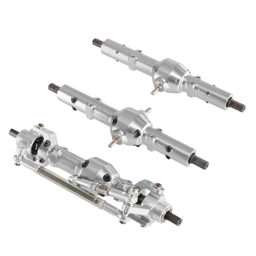 tKLNvZ Kompatibel mit B16 B36 und Anderen 1/16-Sechs-Antriebs-RC-Autozubehörteilen. Vorder-, Mittel- und Hinterachsbaugruppen aus Metall.(Silver Set) von tKLNvZ