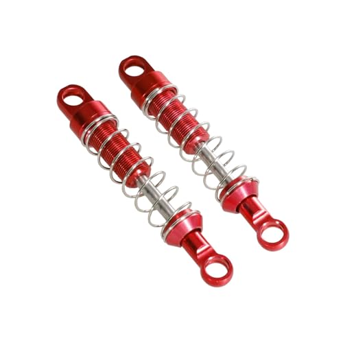 tKLNvZ Kompatibel mit MN 1/12 MN78 RC-Auto vorne und hinten, externer Feder-Stoßdämpfer, Metall-Upgrade-Modifikationsteile, Zubehör(Red) von tKLNvZ