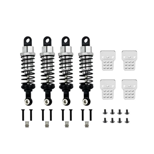 tKLNvZ MN D90 MN99S C14 C24 Metall-Stoßdämpfer und verlängerter Sitz, RC-Car-Upgrades, Teile-Zubehör(Silver) von tKLNvZ