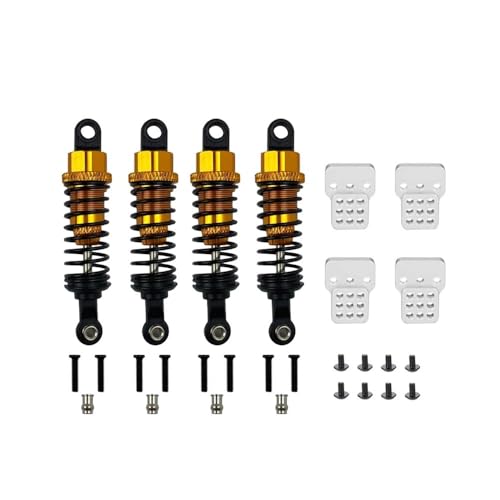 tKLNvZ MN D90 MN99S C14 C24 Metall-Stoßdämpfer und verlängerter Sitz, RC-Car-Upgrades, Teile-Zubehör(Yellow) von tKLNvZ