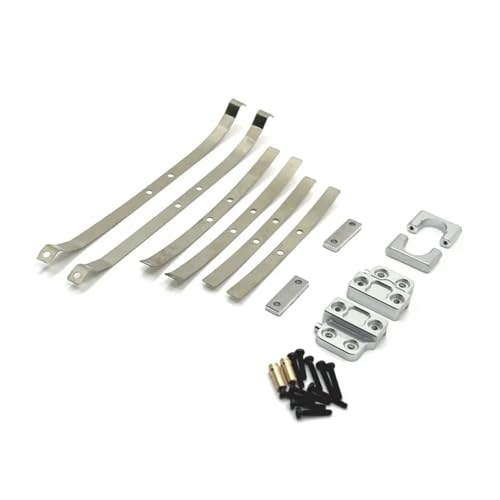 tKLNvZ MN82 LC79 Metall-Hinterachs-Stoßdämpfer-Blattfedern und Fester Sitzhalterungssatz 1/12 RC-Auto-Upgrade-Teile-Zubehör(Silver) von tKLNvZ