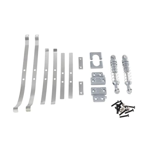 tKLNvZ MN82 LC79 Metall-Hinterachs-Stoßdämpfer-Blattfedern und Fester Sitzhalterungssatz 1/12 RC-Auto-Upgrade-Teile-Zubehör(Silver) von tKLNvZ