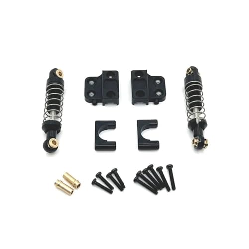 tKLNvZ MN82 LC79 Metall-Hinterachs-Stoßdämpfer und Fester Sitzhalterungssatz, 1/12 RC-Car-Upgrade-Teile-Zubehör(Black) von tKLNvZ