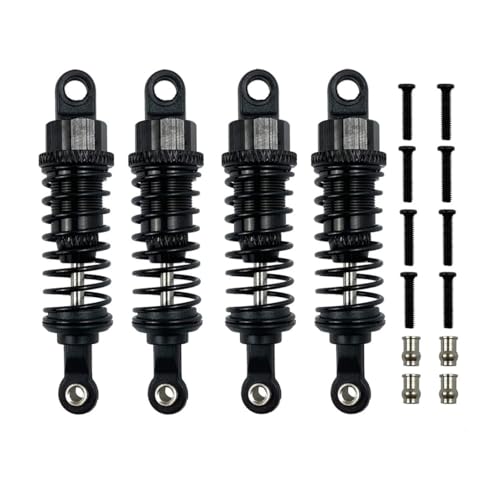 tKLNvZ Metall Öl Stoßdämpfer Dämpfer for 1/18 RC Auto Upgrades Teile Zubehör A959 A959-B 184011 A949 A969 A979 K929(4pcs Black) von tKLNvZ