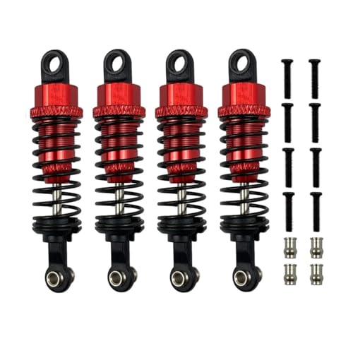 tKLNvZ Metall Öl Stoßdämpfer Dämpfer for 1/18 RC Auto Upgrades Teile Zubehör A959 A959-B 184011 A949 A969 A979 K929(4pcs Red) von tKLNvZ