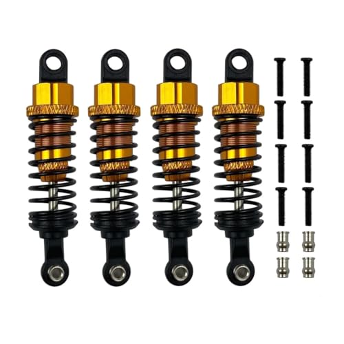 tKLNvZ Metall Öl Stoßdämpfer Dämpfer for 1/18 RC Auto Upgrades Teile Zubehör A959 A959-B 184011 A949 A969 A979 K929(4pcs Yellow) von tKLNvZ