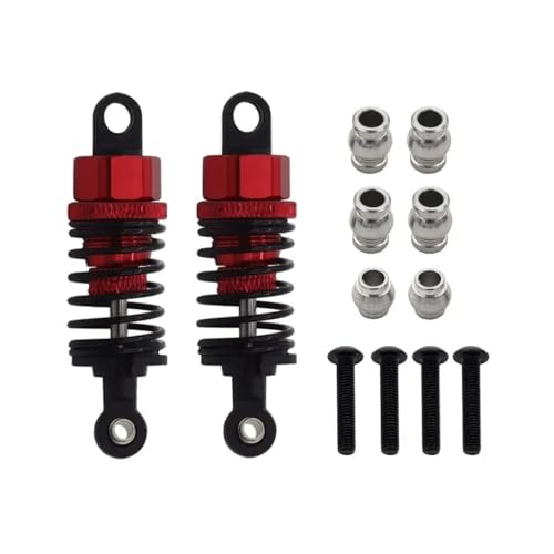 tKLNvZ Metall-Stoßdämpfer-Öldämpfer-Set, kompatibel mit TT-01 TT01 TT-02 TT02 1/10 RC-Auto-Upgrade-Teilezubehör(2pcs Red) von tKLNvZ