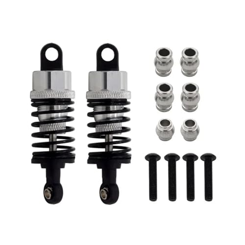 tKLNvZ Metall-Stoßdämpfer-Öldämpfer-Set, kompatibel mit TT-01 TT01 TT-02 TT02 1/10 RC-Auto-Upgrade-Teilezubehör(2pcs Silver) von tKLNvZ