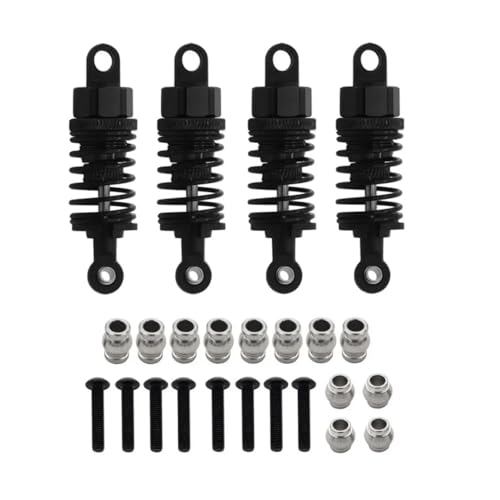 tKLNvZ Metall-Stoßdämpfer-Öldämpfer-Set, kompatibel mit TT-01 TT01 TT-02 TT02 1/10 RC-Auto-Upgrade-Teilezubehör(4pcs Black) von tKLNvZ