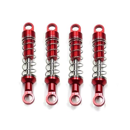 tKLNvZ Metall-Upgrade, Nicht-hydraulischer Stoßdämpfersatz mit externer Feder, kompatibel mit 1/12 MN78 MN168 RC-Autoteilen(Red) von tKLNvZ