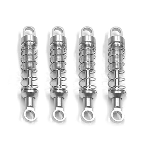 tKLNvZ Metall-Upgrade, Nicht-hydraulischer Stoßdämpfersatz mit externer Feder, kompatibel mit 1/12 MN78 MN168 RC-Autoteilen(Silver) von tKLNvZ