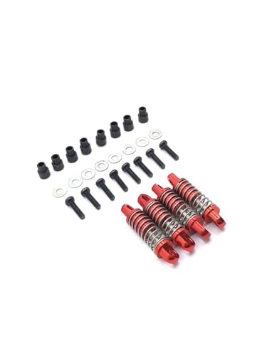 tKLNvZ Metall-Upgrade-Stoßdämpfer, kompatibel mit 1/28 284131 K969 K979 K989 K999 P929 P939 RC-Autoteilen(Red) von tKLNvZ