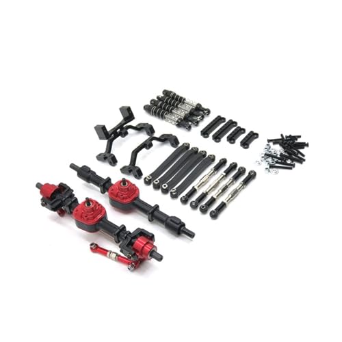 tKLNvZ Metall-Upgrade Vorder- und Hinterachse Baugruppe Spurstange Stoßdämpfer Kit Kompatibel mit 1/12 D90 D91 D96 MN98 99S RC Autoteile(Black) von tKLNvZ