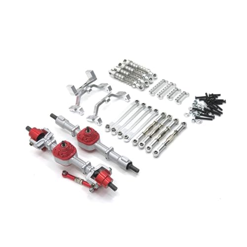 tKLNvZ Metall-Upgrade Vorder- und Hinterachse Baugruppe Spurstange Stoßdämpfer Kit Kompatibel mit 1/12 D90 D91 D96 MN98 99S RC Autoteile(White) von tKLNvZ