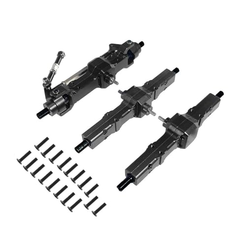 tKLNvZ Metall-Vorder-Zwischenachse, kompatibel mit B16 B36 Q60 Q63 Q64 FY004 MN-77 6WD 6X6 RC-Auto-Upgrade-Teile(Black A) von tKLNvZ