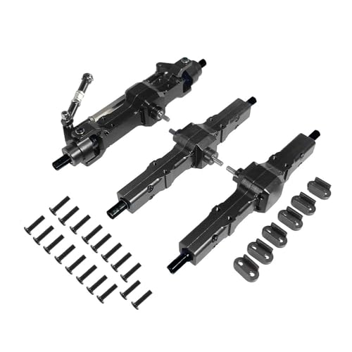 tKLNvZ Metall-Vorder-Zwischenachse, kompatibel mit B16 B36 Q60 Q63 Q64 FY004 MN-77 6WD 6X6 RC-Auto-Upgrade-Teile(Black B) von tKLNvZ