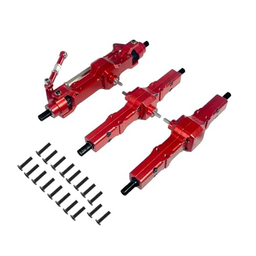 tKLNvZ Metall-Vorder-Zwischenachse, kompatibel mit B16 B36 Q60 Q63 Q64 FY004 MN-77 6WD 6X6 RC-Auto-Upgrade-Teile(Red A) von tKLNvZ