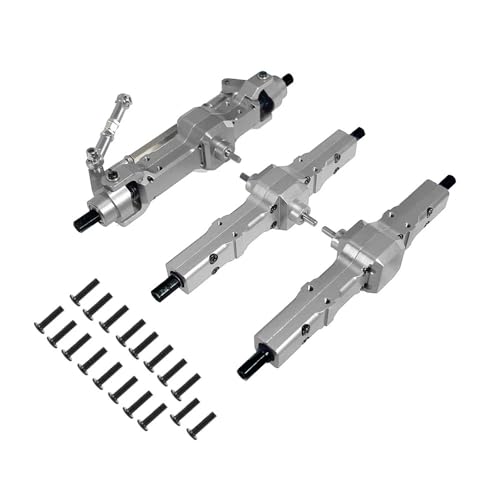 tKLNvZ Metall-Vorder-Zwischenachse, kompatibel mit B16 B36 Q60 Q63 Q64 FY004 MN-77 6WD 6X6 RC-Auto-Upgrade-Teile(Silver A) von tKLNvZ