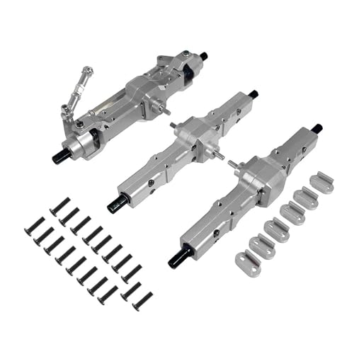 tKLNvZ Metall-Vorder-Zwischenachse, kompatibel mit B16 B36 Q60 Q63 Q64 FY004 MN-77 6WD 6X6 RC-Auto-Upgrade-Teile(Silver B) von tKLNvZ