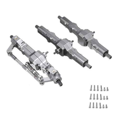 tKLNvZ Metall-Vorder-Zwischenachse, kompatibel mit B16 B36 Q60 Q63 Q64 FY004 MN-77 6WD 6X6 RC-Auto-Upgrade-Teile(Titanium A) von tKLNvZ