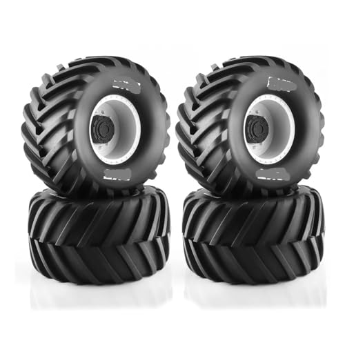 tKLNvZ Monster Truck Buggy Reifen 135mm 1/10 4 teilig 12mm Sechskant Upgrade Teile (White) von tKLNvZ