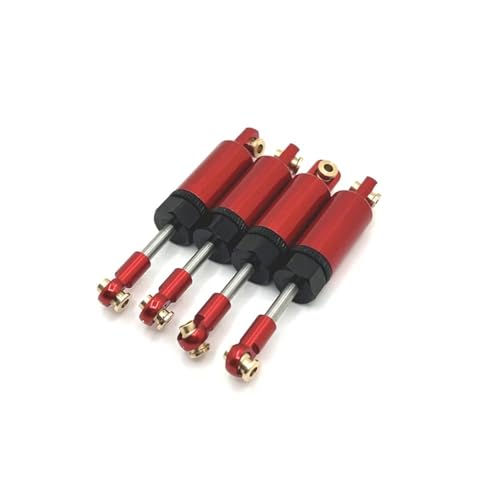 tKLNvZ Ölgefüllter Metall-Stoßdämpfer-Dämpfer, kompatibel mit C14 C24 D90 MN99S MN78 MN82 1/12 1/16 RC Car Upgrade Parts Zubehör(Red) von tKLNvZ