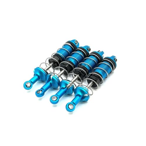 tKLNvZ RC Auto 4 Stück Metall Öl Stoßdämpfer Dämpfer for SCY 16101 16102 16103 1/16 RC Auto Upgrade Teile Zubehör(Blue) von tKLNvZ