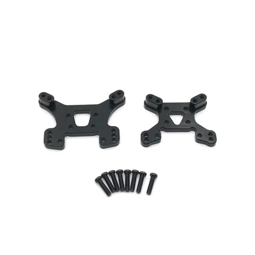 tKLNvZ RC Car Upgrade Teile Zubehör 144001 144002 144010 124007 124017 124019 Metall-Stoßdämpferbrücke vorne und hinten(Black) von tKLNvZ