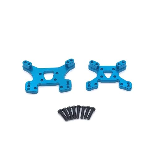 tKLNvZ RC Car Upgrade Teile Zubehör 144001 144002 144010 124007 124017 124019 Metall-Stoßdämpferbrücke vorne und hinten(Blue) von tKLNvZ