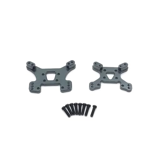 tKLNvZ RC Car Upgrade Teile Zubehör 144001 144002 144010 124007 124017 124019 Metall-Stoßdämpferbrücke vorne und hinten(Grey) von tKLNvZ