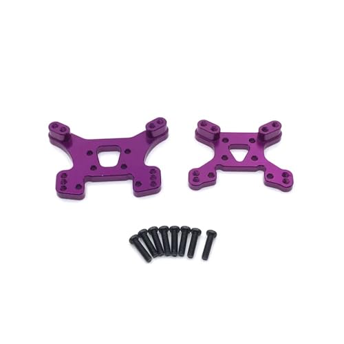 tKLNvZ RC Car Upgrade Teile Zubehör 144001 144002 144010 124007 124017 124019 Metall-Stoßdämpferbrücke vorne und hinten(Purple) von tKLNvZ