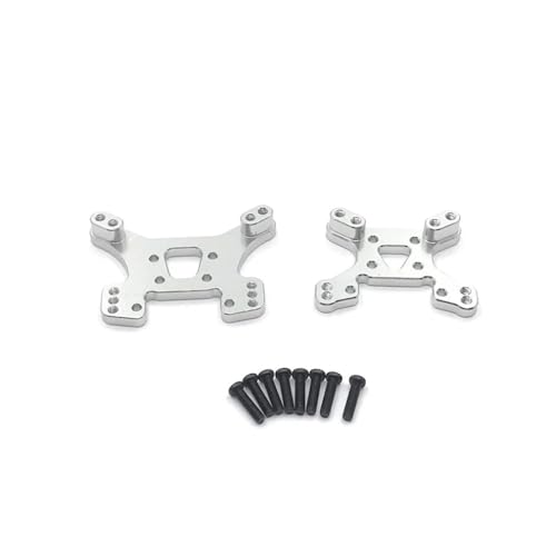 tKLNvZ RC Car Upgrade Teile Zubehör 144001 144002 144010 124007 124017 124019 Metall-Stoßdämpferbrücke vorne und hinten(Silver) von tKLNvZ