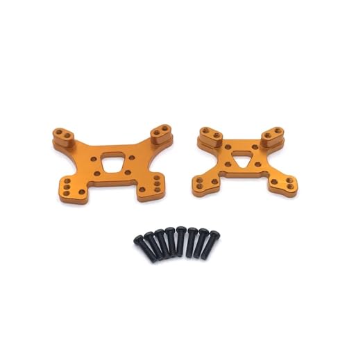 tKLNvZ RC Car Upgrade Teile Zubehör 144001 144002 144010 124007 124017 124019 Metall-Stoßdämpferbrücke vorne und hinten(Yellow) von tKLNvZ